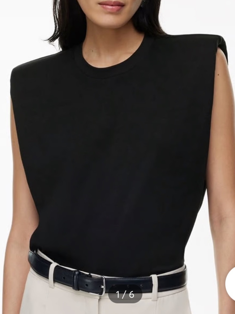 Babaton Black Padded Muscle Tee